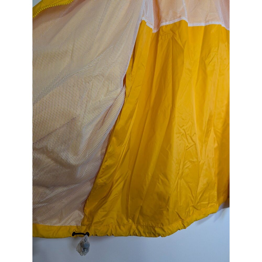 Lands' End Men's XL Yellow Rain Jacket Hooded Waterproof Windbreaker Utility - Picture 11 of 14
